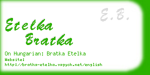 etelka bratka business card